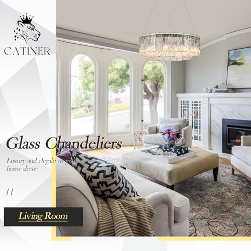 Modern 24" Crystal Glass Chandelier 10