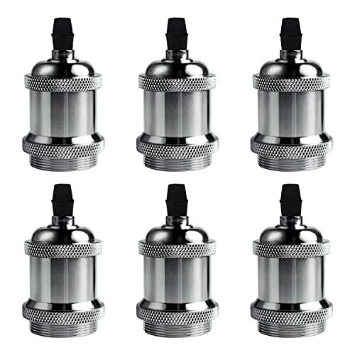 E26 Edison Vintage Lamp Socket for DIY Lighting (6 Count)