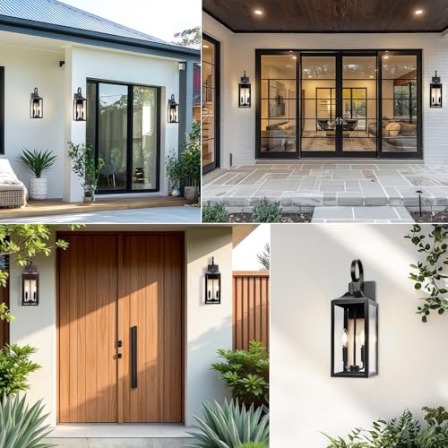 19" Black Dusk to Dawn Outdoor Light Fixture (2 Count)