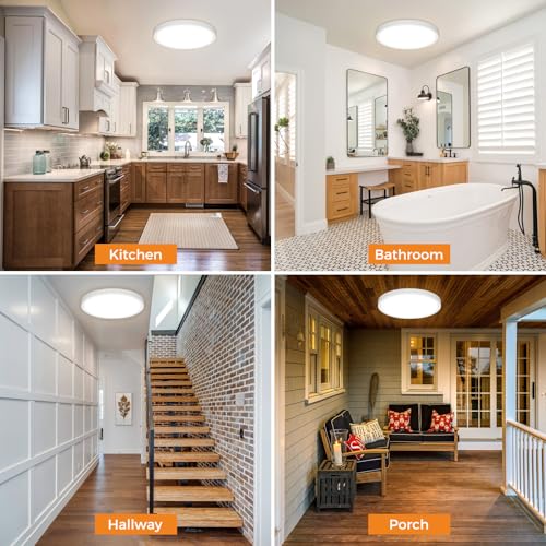 6 Pack 12Inch Flush Mount Ceiling Light Fixtures