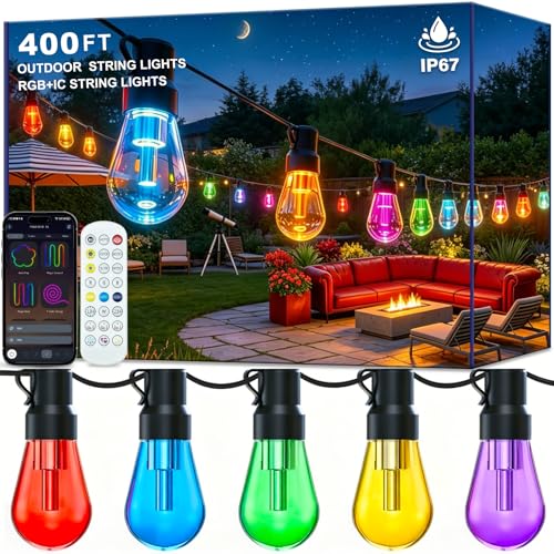 400FT RGB+IC Outdoor String Lights