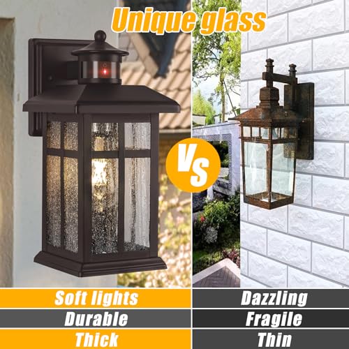 Motion Sensor Outdoor Lights Bronze 2 Pack Dusk till Dawn Outdoor Lighting (2 Count)