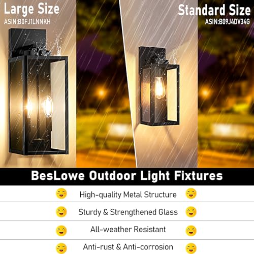 18’’ Large Outdoor Wall Lights (2 Count)