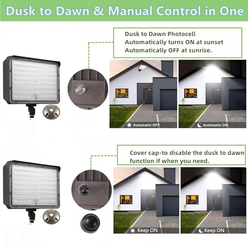 120W Outdoor LED Flood Light Dusk to Dawn with Knuckle