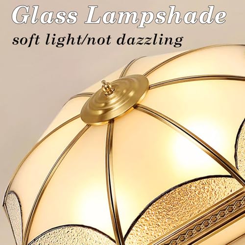 18 Inch Vintage Brass Flush Mount Ceiling Light