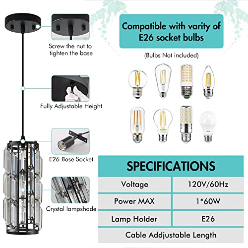 Black Pendant Lighting Modern Pendant Lighti (3 Count)