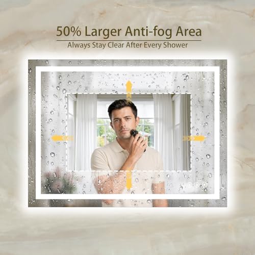 36"x48" LED Bathroom Mirror with Lights