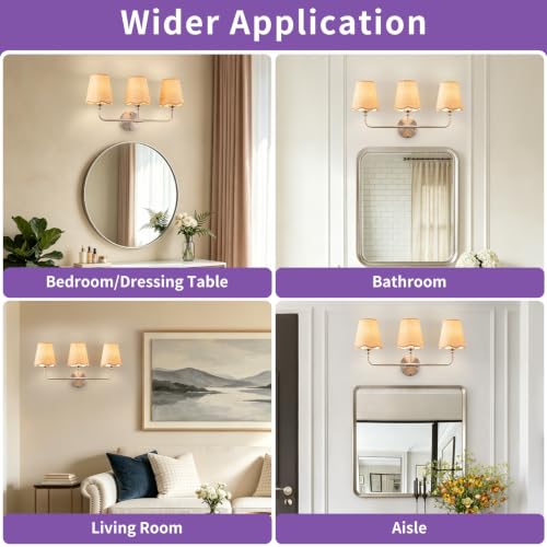 Bathroom Vanity Light Fixtures (Silver)