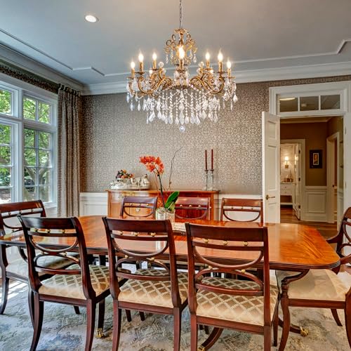 Crystal Chandeliers 35.9" Vintage Antique Bronze Chandelier
