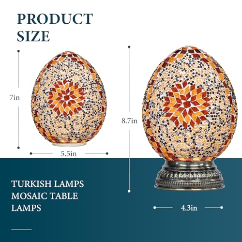 Turkish Mosaic Lamp Stained Glass Table Lamp with Tiffany Style