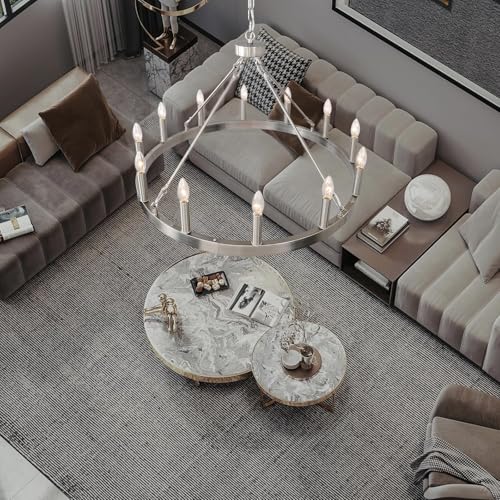 32" Silver Chandelier 12