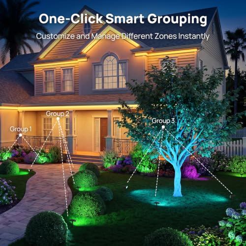 Smart Solar Spot Lights Outdoor (6 Count)