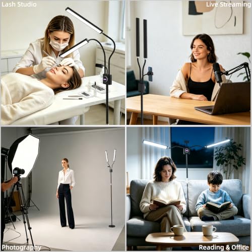 Lash Light Adjustable Height Dual Arms 30W LED Esthetician Lamp