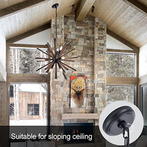 9 Light Sputnik Pendant Light Black