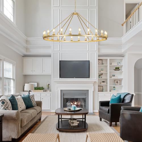Gold Wagon Wheel Chandelier 53