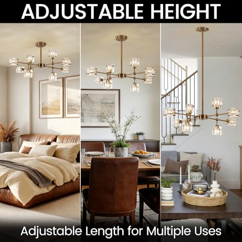 Crystal Sputnik Chandelier with 8
