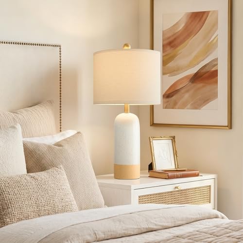 24'' White Ceramic Table Lamps Set of 2 (2 Count)