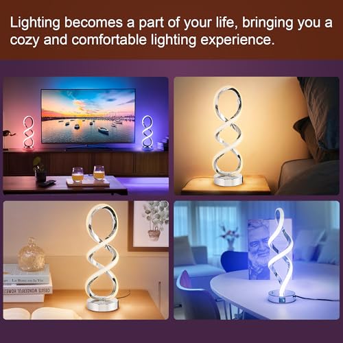 Modern Spiral LED RGB Table Lamp