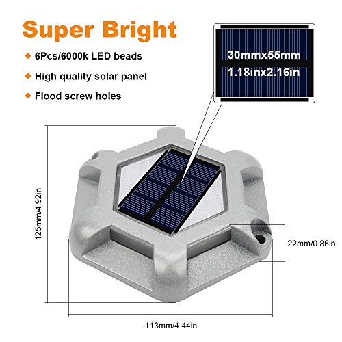 Solar Dock Driveway Deck Outdoor Pathway LED Lights (12 Count)