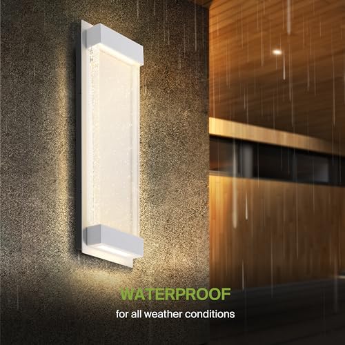 LED 18" Bubble Glass Wall Light Fixture