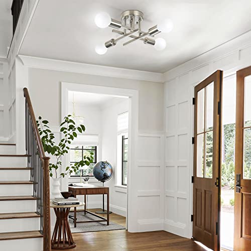 4 Light Semi Flush Mount Ceiling Light