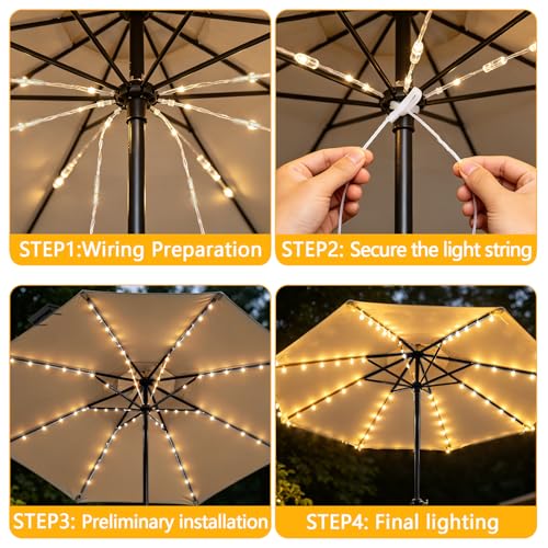 Solar Umbrella Lights Outdoor