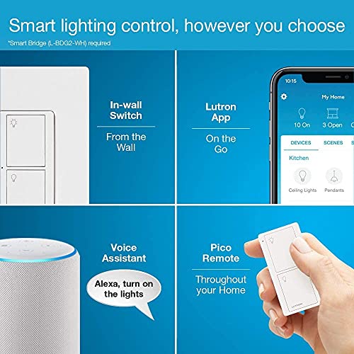 Caseta Smart Light Switch for Lighting and Fans