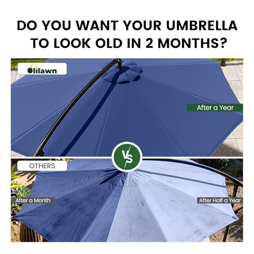 10FT Cantilever Offset Outdoor Umbrella with Base Included
