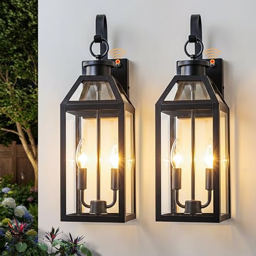 20" Large Dusk to Dawn Outdoor Wall Light (2 Count)