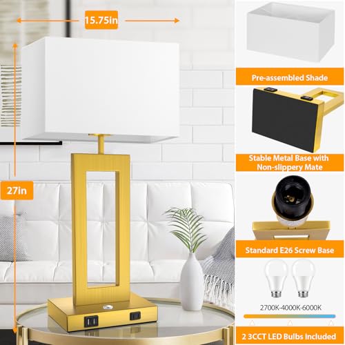 Table Lamps for Bedrooms Set of 2 (2 Count)
