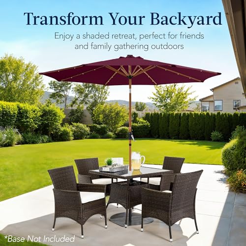 10ft Solar Market Patio Umbrella w