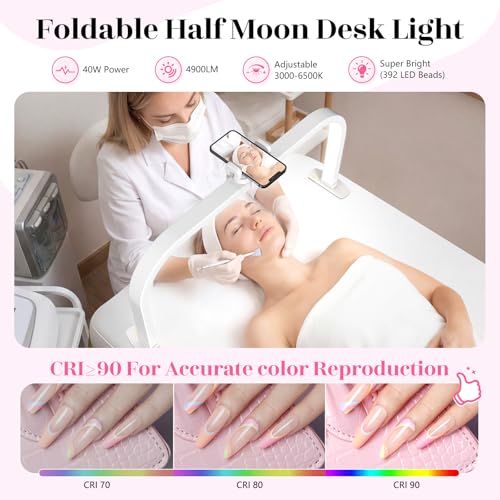 Half Moon Light for Nail Desk