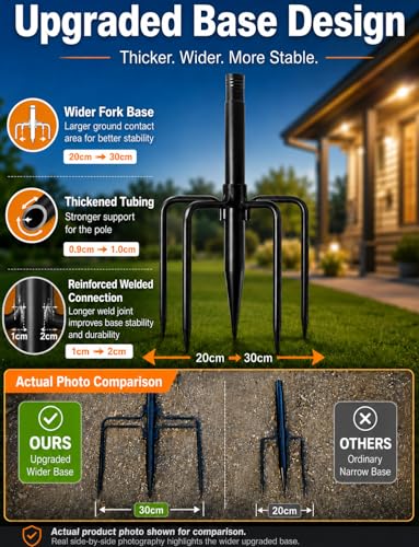 4 Pack String Light Poles for Outside (4 Count)