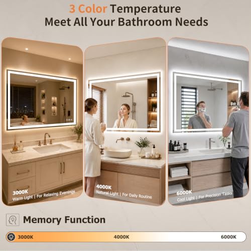 28"x48" LED Bathroom Mirror with Lights