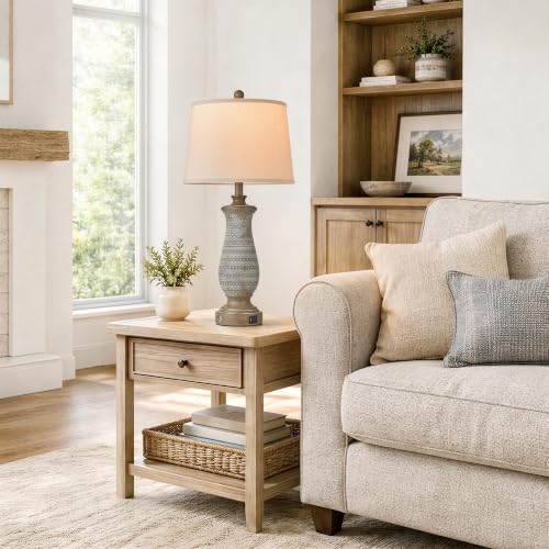 28.5" Farmhouse Table Lamps Set of 2 (2 Count)