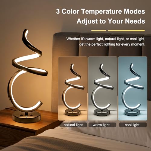 Modern Spiral LED RGB Table Lamp