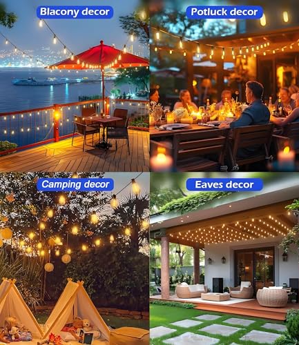 100FT LED Outdoor String Lights with Remote (100 Foot)