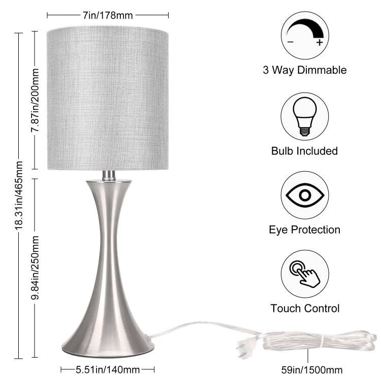 3 Way Touch Control Table Lamp
