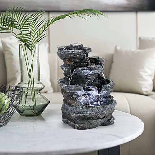 Indoor Water Fountain Tabletop Fountain Stacked Rock w