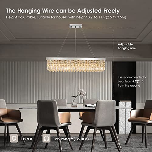 8 Lights Modern Crystal Chandeliers