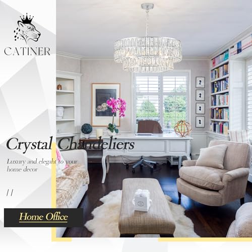 Chrome Crystal Chandelier 24" 8