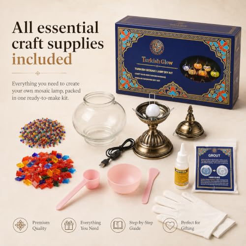Turkish Mosaic Lamp Kit for Adults (120Red)
