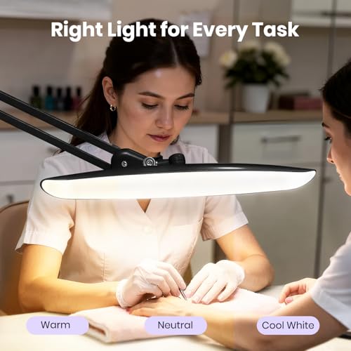 XL 2200 Lumens 20W LED Desk Lamp with Clamp