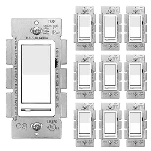 10 Pack Dimmer Light Switch (10 Count)