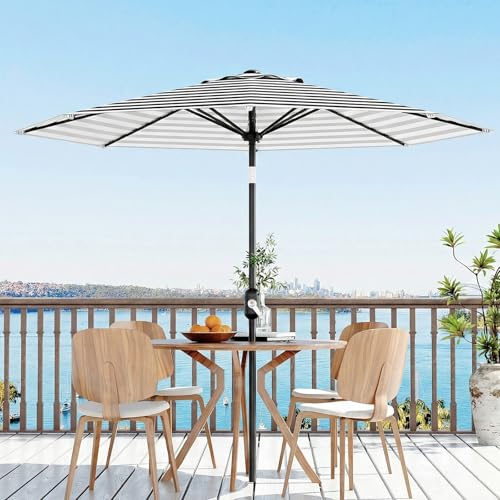 10FT Patio Umbrella 8 Sturdy Ribs Outdoor Table Umbrella