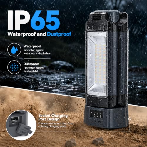 12000mAh Rechargeable Camping Light with Stand 73.2''