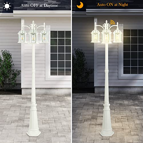 Dusk to Dawn Outdoor Lamp Post Light Birdcage