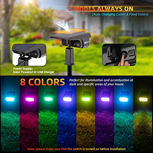 Solar Halloween Lights Outdoor Halloween Decorations Outdoor 2 Pack (2 Count)