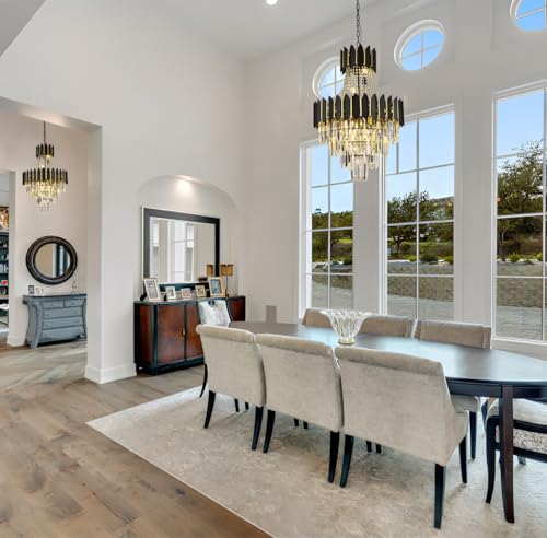 Modern Crystal Chandelier Black 4