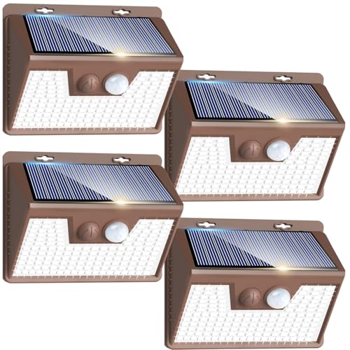 Brown Solar Lights Outdoor Waterproof (4 Count)